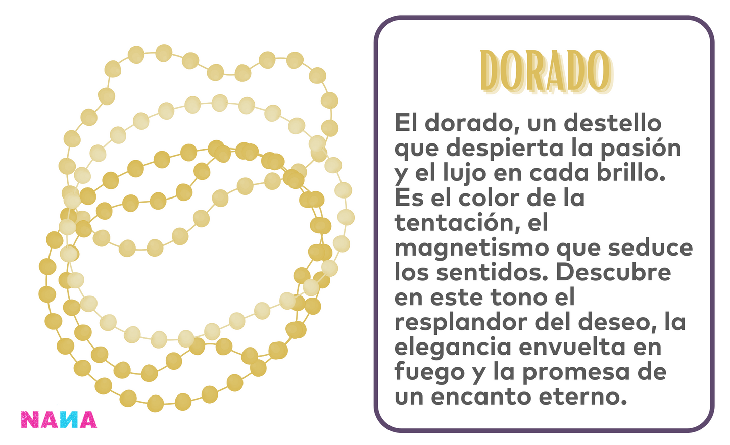 Collares para la Novia - DORADO ($20) - Fiestas by Nana, LLC