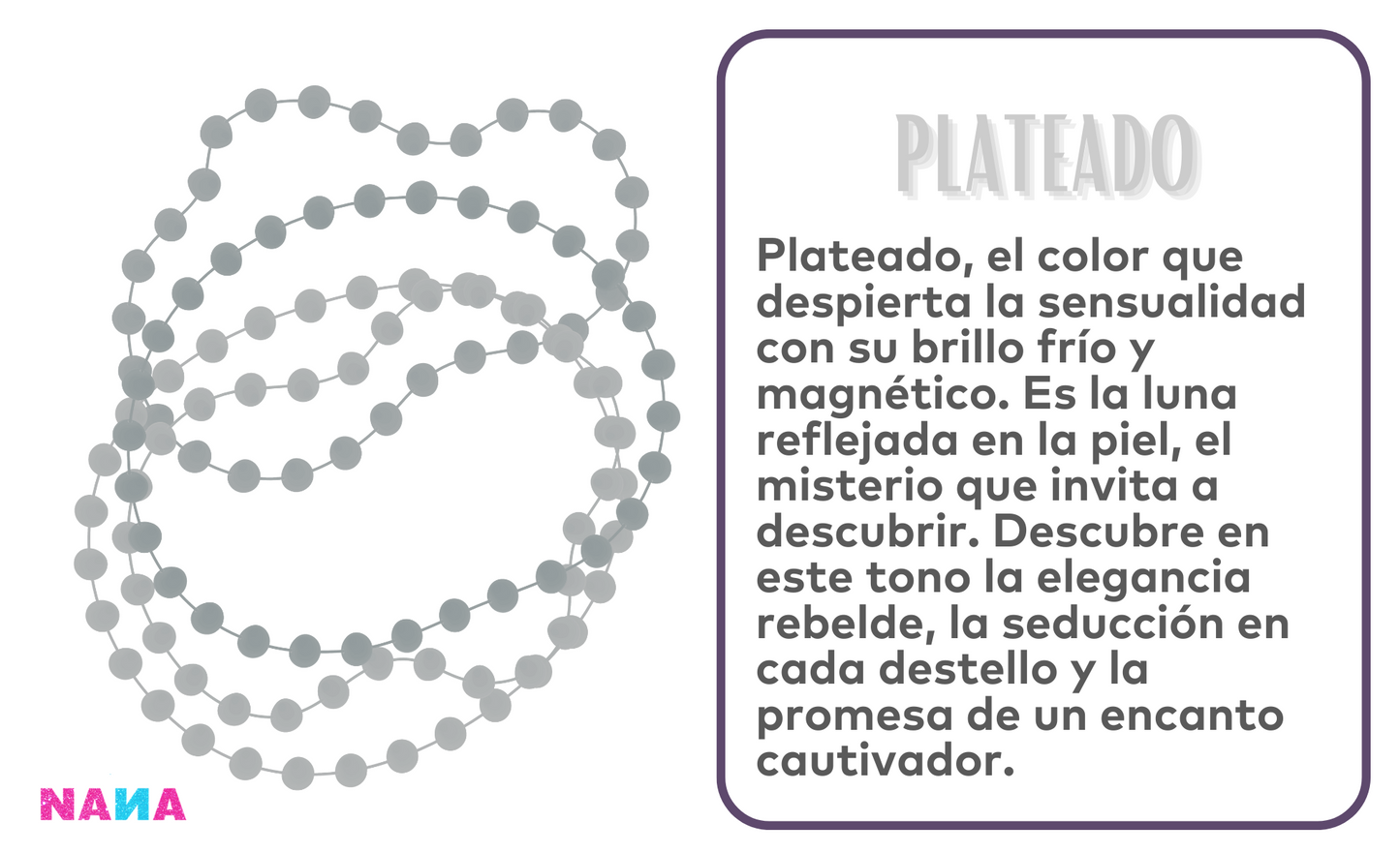 Collares para la Novia - PLATEADO ($25) - Fiestas by Nana, LLC