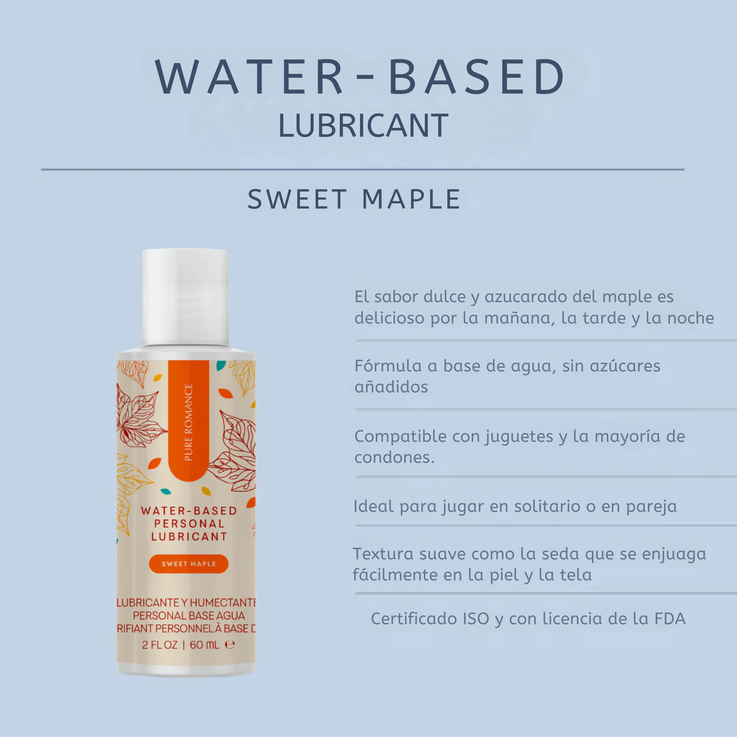 Water-Based Personal Lubricant (Sweet Maple) - Precio Aliadas